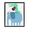 Stupell Industries Elephant & Alligator with Acoustic Guitar Floating Frame By Carla Daly